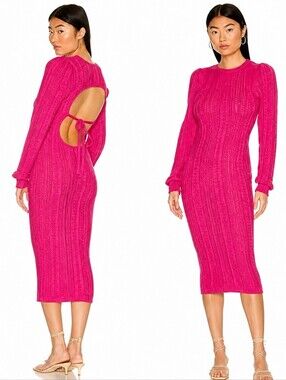Majorelle Sasi Cable Knit Midi Dress Size XS
